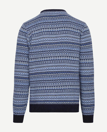 Suitable prestige fair isle pullover blauw