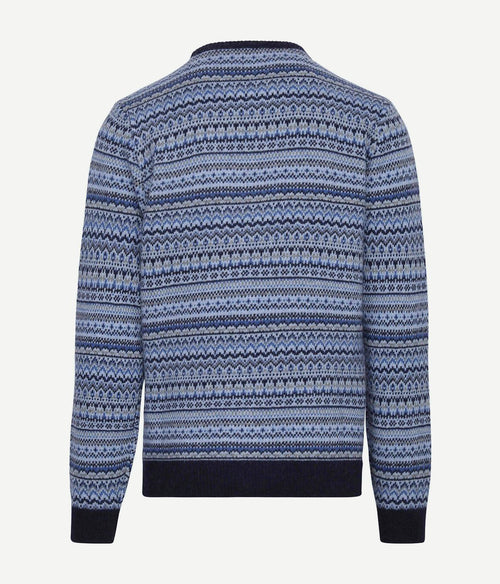 Suitable prestige fair isle pullover blauw