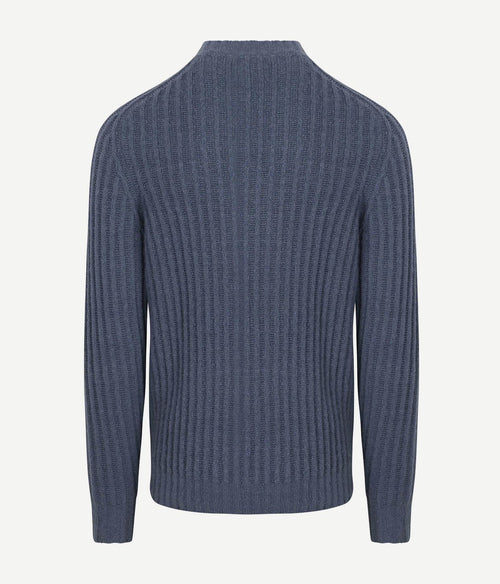 Suitable pullover boiled wool blauw