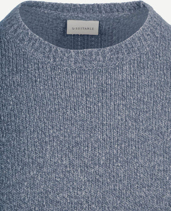 Suitable pullover boiled wool blauw