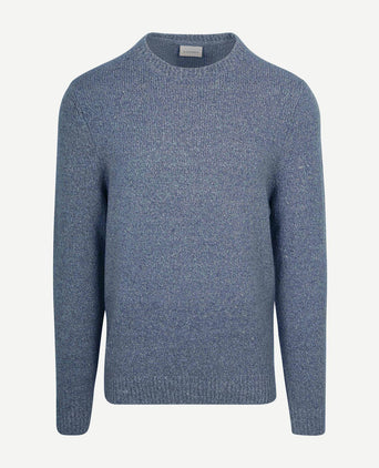 Pullover boiled wool blauw