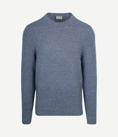 Pullover boiled wool blauw