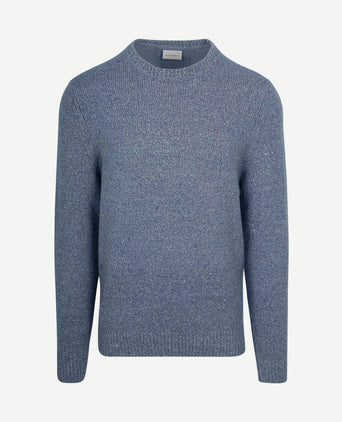 Pullover boiled wool blauw