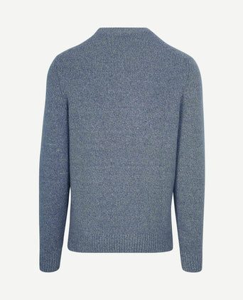 Pullover boiled wool blauw