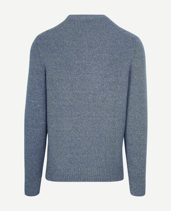 Pullover boiled wool blauw