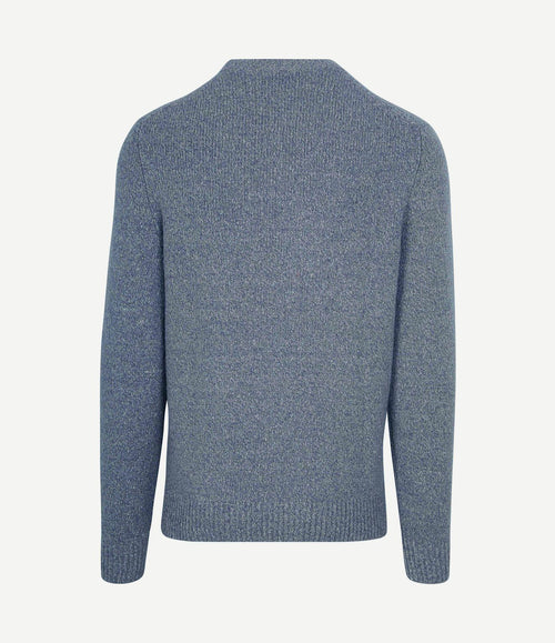 Pullover boiled wool blauw
