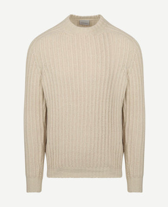 Suitable pullover boiled wool ecru