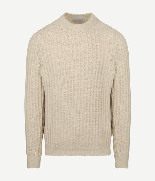 Suitable pullover boiled wool ecru