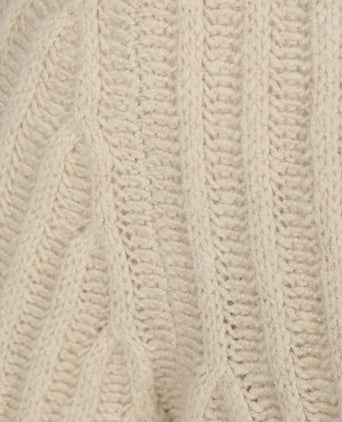 Suitable pullover boiled wool ecru