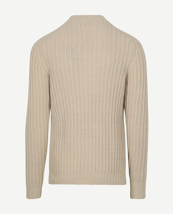 Suitable pullover boiled wool ecru