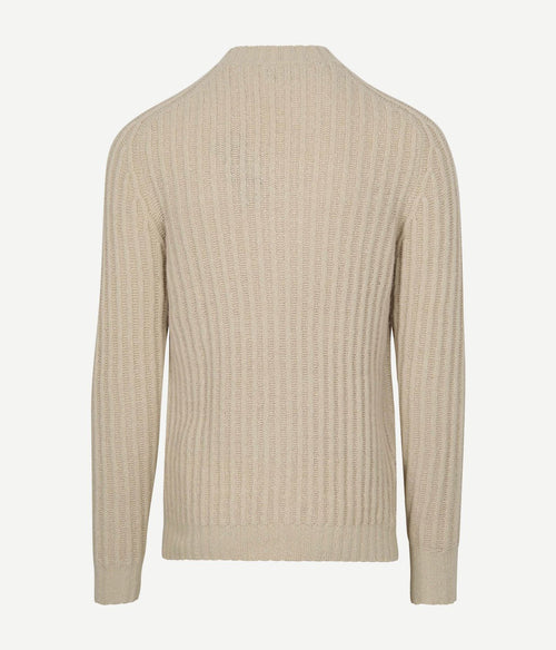 Suitable pullover boiled wool ecru
