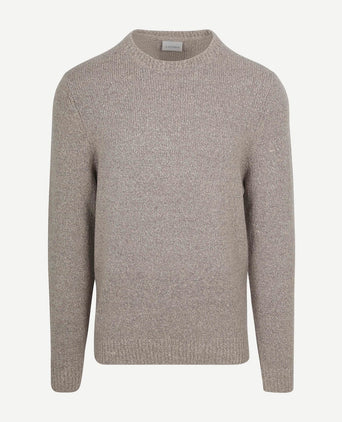 Suitable pullover boiled wool taupe