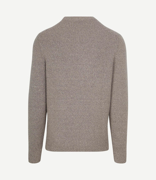 Pullover boiled wool taupe