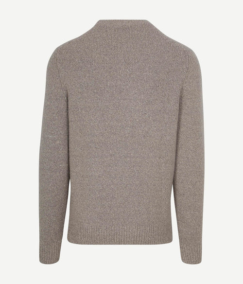 Suitable pullover boiled wool taupe