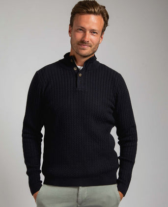 Suitable pullover camock donkerblauw