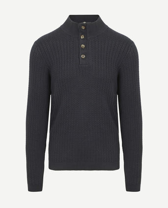 Suitable pullover camock donkerblauw