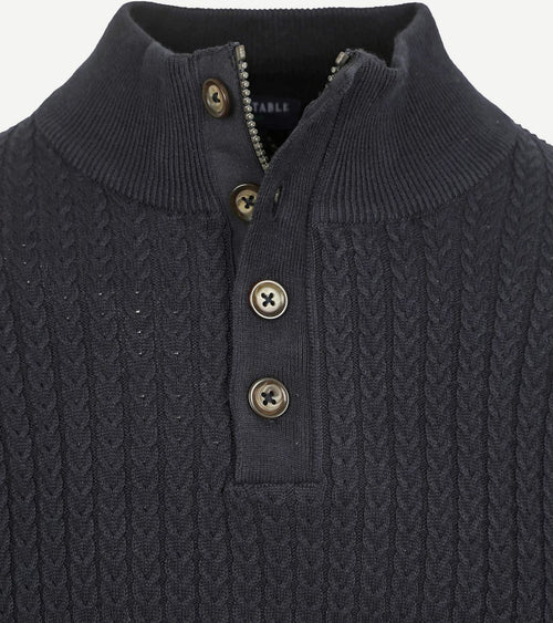 Suitable pullover camock donkerblauw