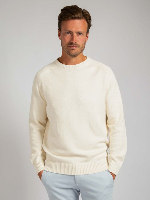 Suitable pullover raw ecru