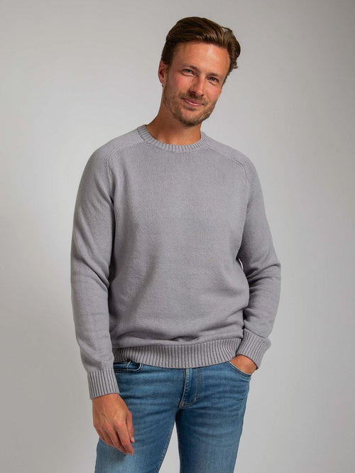 Suitable pullover raw grijs