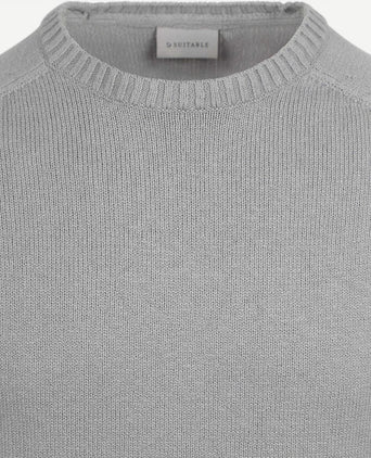 Suitable pullover raw grijs