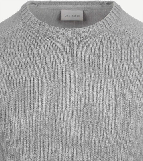 Suitable pullover raw grijs