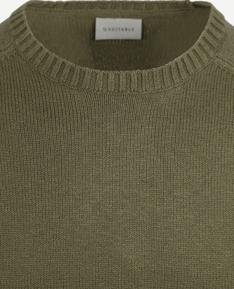 Suitable pullover raw olijfgroen