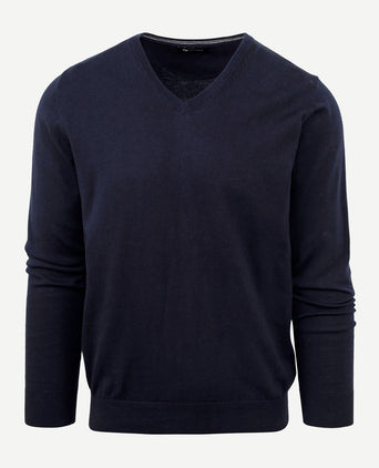 Suitable pullover vini v-hals donkerblauw | Slim-fit