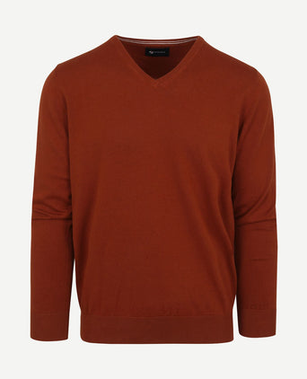 Pullover vini v-hals oranje