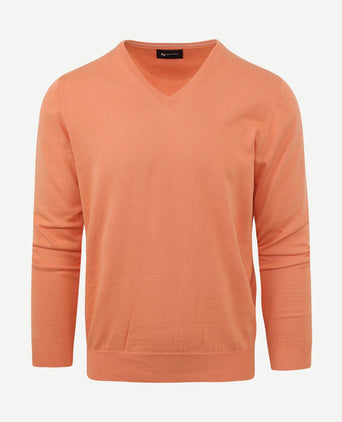 Pullover vini v-hals oranje