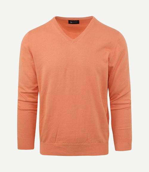 Pullover vini v-hals oranje