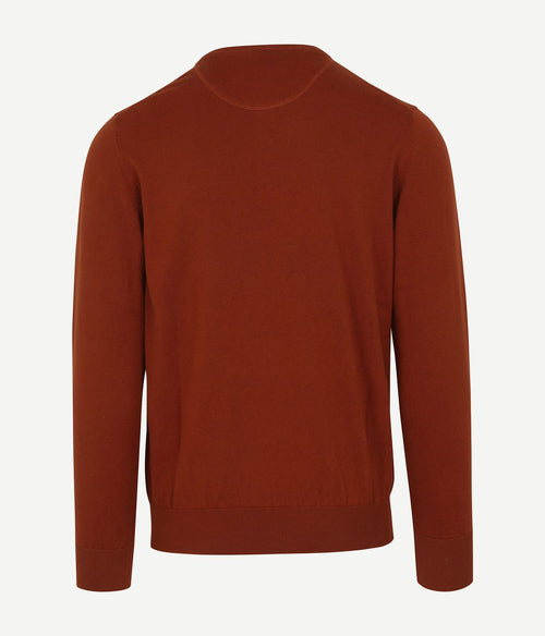 Suitable pullover vini v-hals oranje | Slim-fit