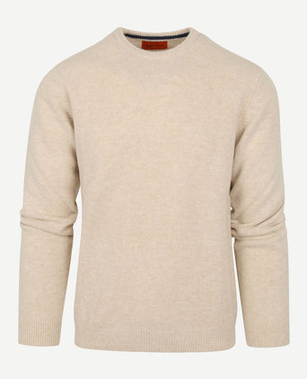 Suitable pullover wol o-hals beige