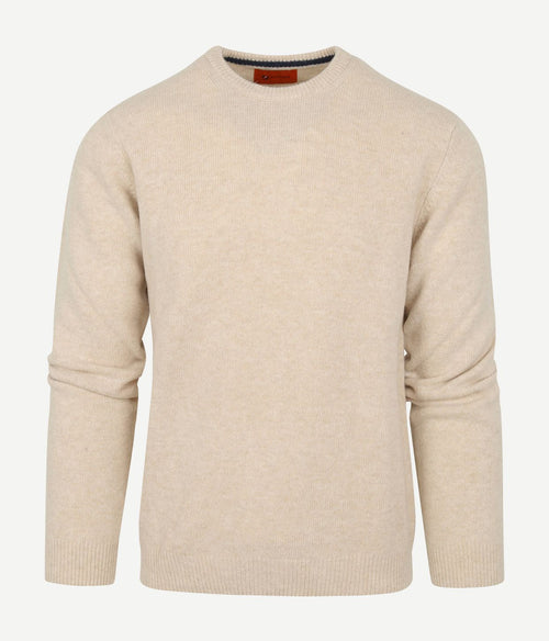 Suitable pullover wol o-hals beige