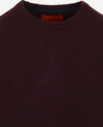 Suitable pullover wol o-hals bordeaux