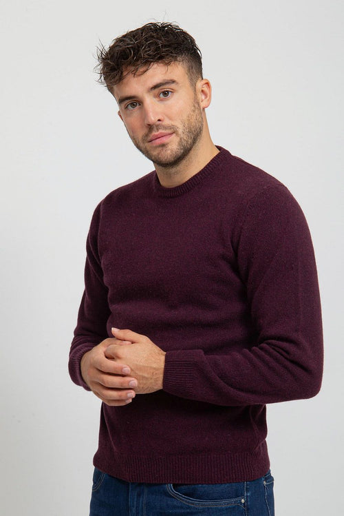 Suitable pullover wol o-hals bordeaux