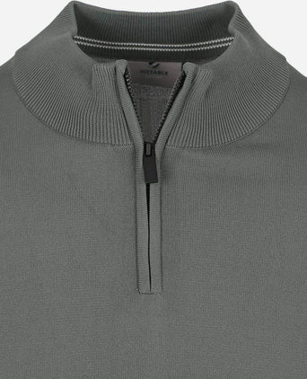 Suitable race halve rits trui groen | Slim-fit