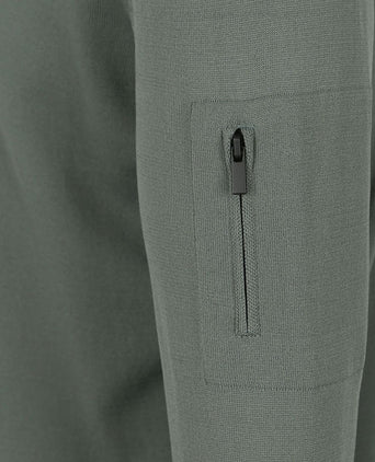 Suitable race halve rits trui groen | Slim-fit