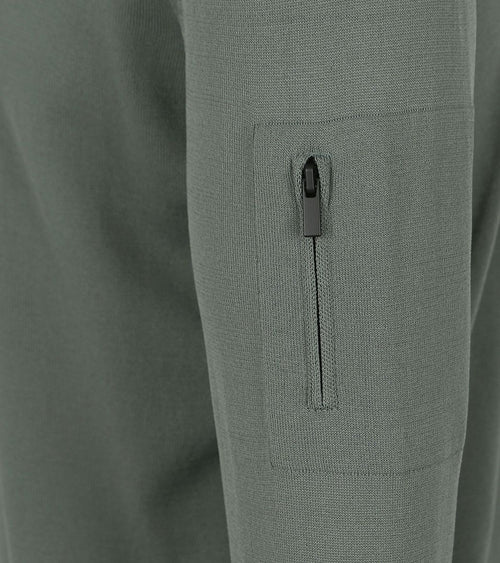 Suitable race halve rits trui groen | Slim-fit