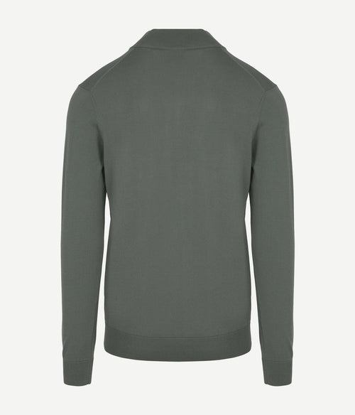 Suitable race halve rits trui groen | Slim-fit