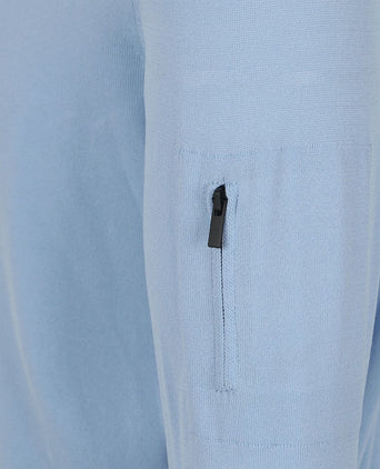 Suitable race halve rits trui lichtblauw | Slim-fit