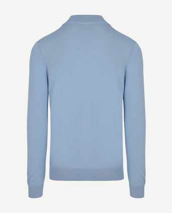 Suitable race halve rits trui lichtblauw | Slim-fit