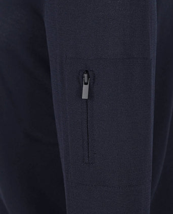 Suitable race halve rits trui donkerblauw | Slim-fit