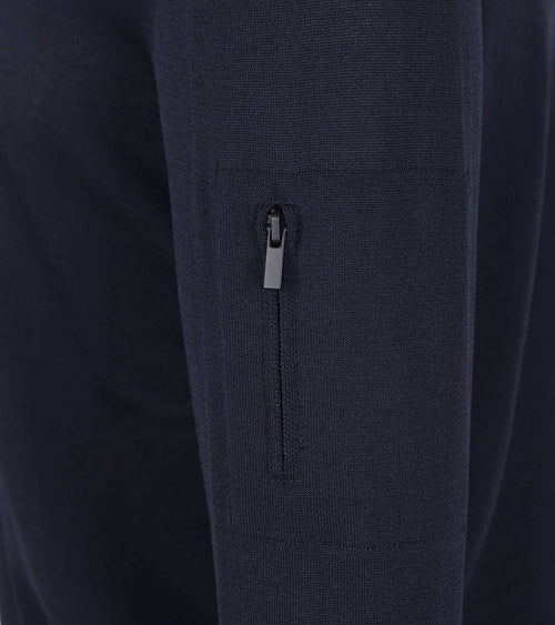 Suitable race halve rits trui donkerblauw | Slim-fit