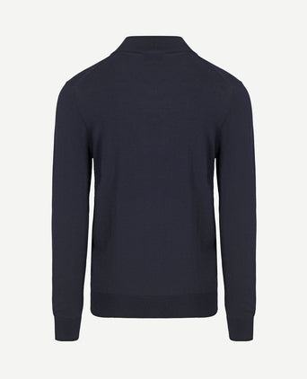 Race halve rits trui donkerblauw