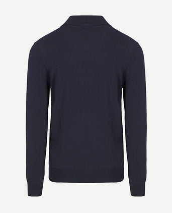 Race halve rits trui donkerblauw