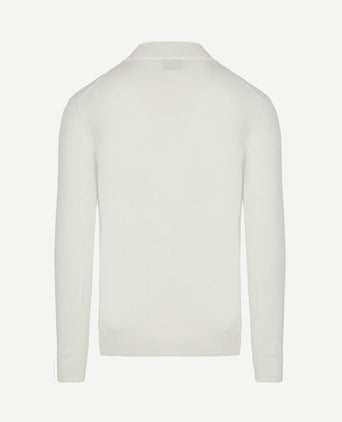 Race halve rits trui off white