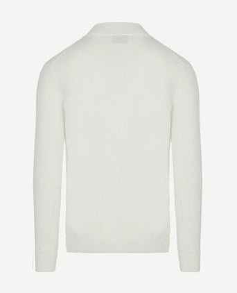 Race halve rits trui off white