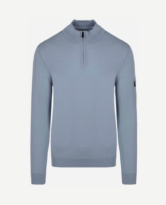 Race halve rits trui steel blue