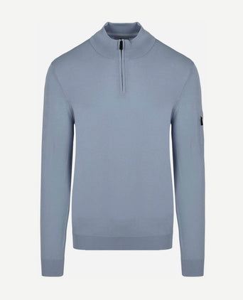 Race halve rits trui steel blue