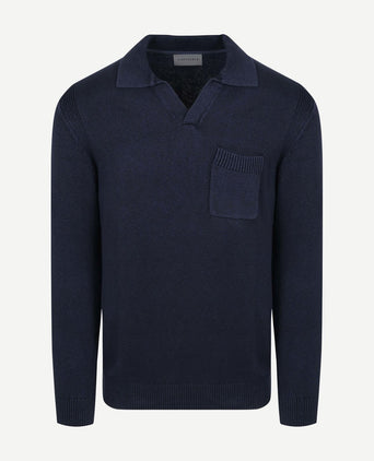 Raw trui riva knit donkerblauw